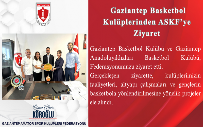 Gaziantep Basketbol Kulüplerinden ASKF’ye Ziyaret